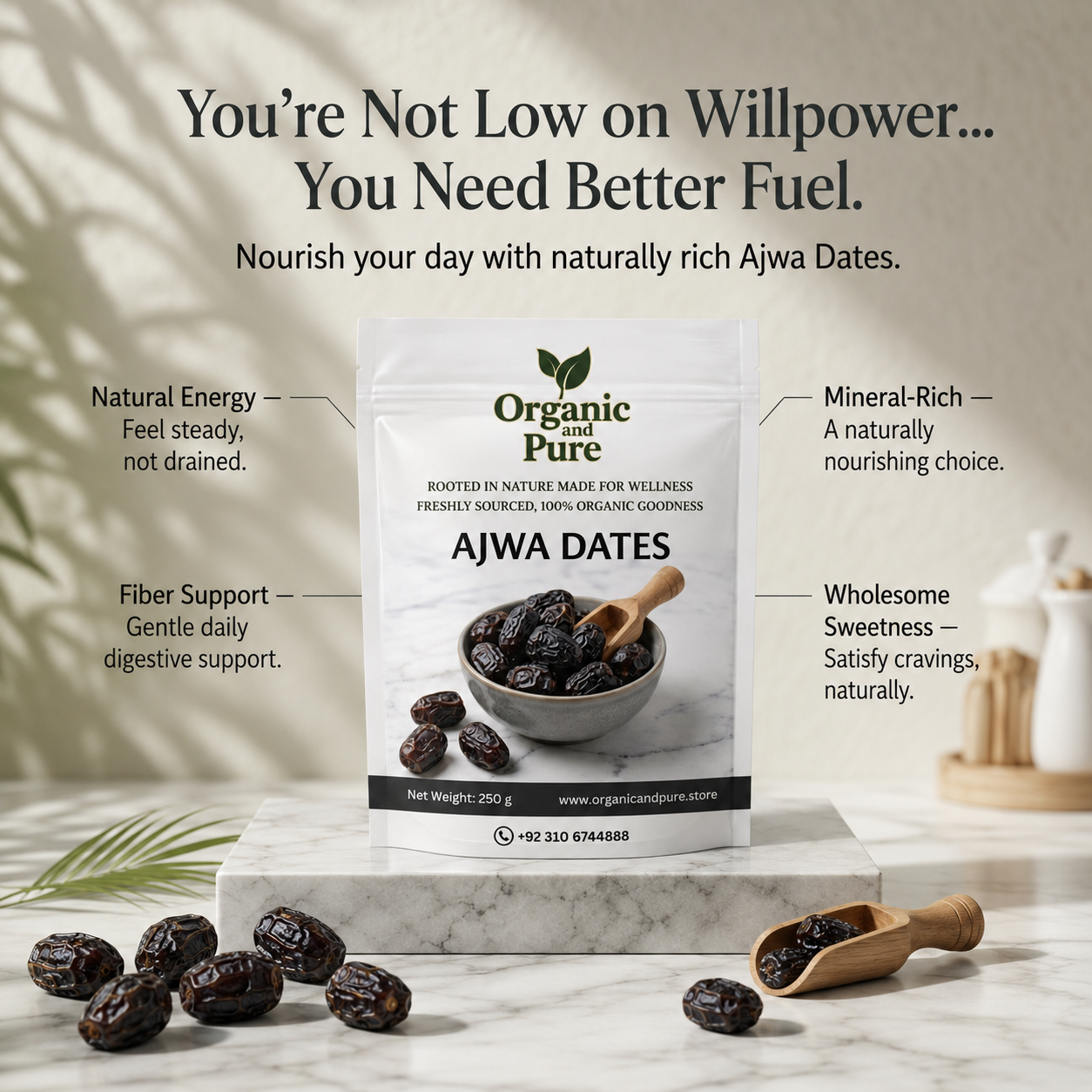 Ajwa Dates ( 1kg Pack ) from Medina, Saudi Arabia