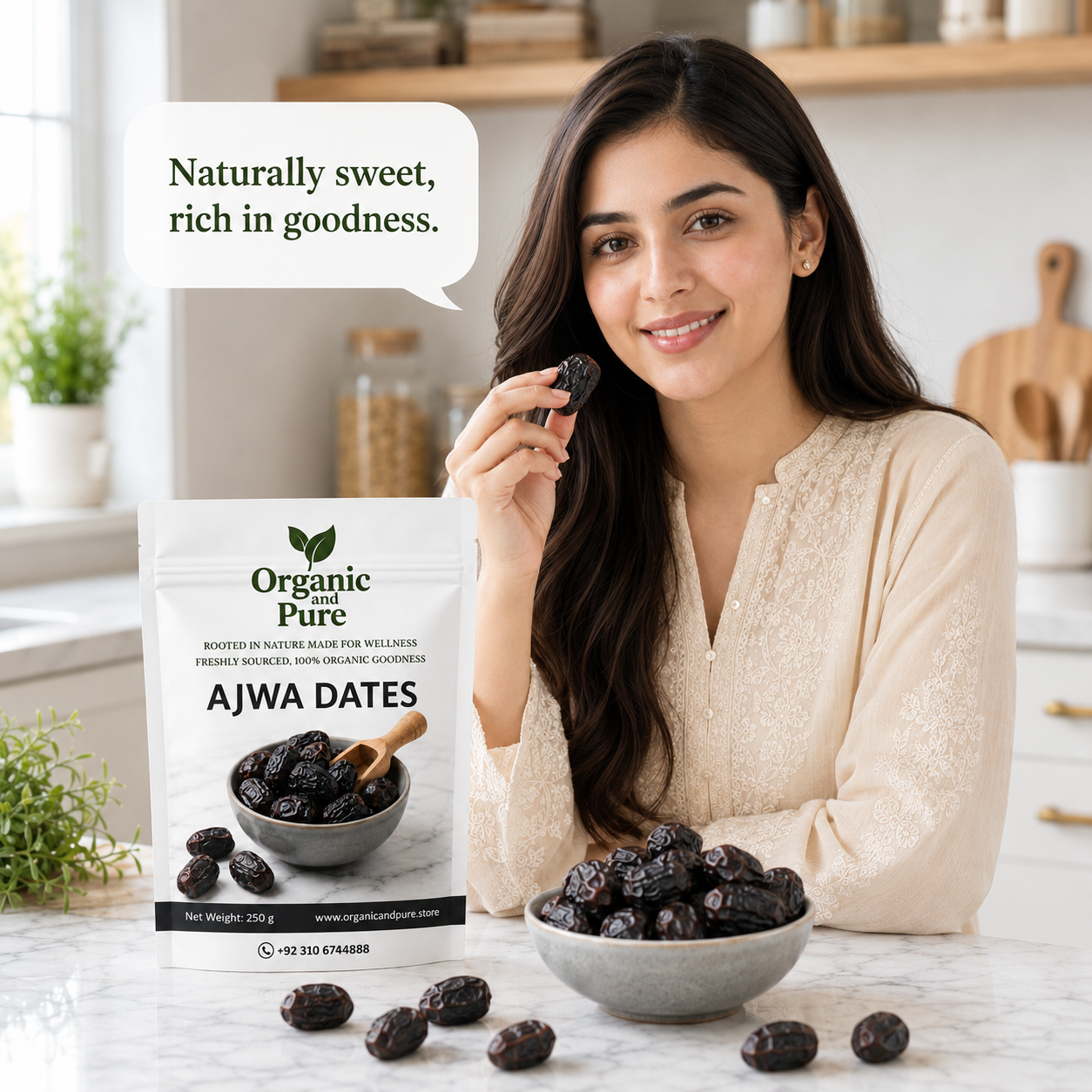 Ajwa Dates ( 1kg Pack ) from Medina, Saudi Arabia