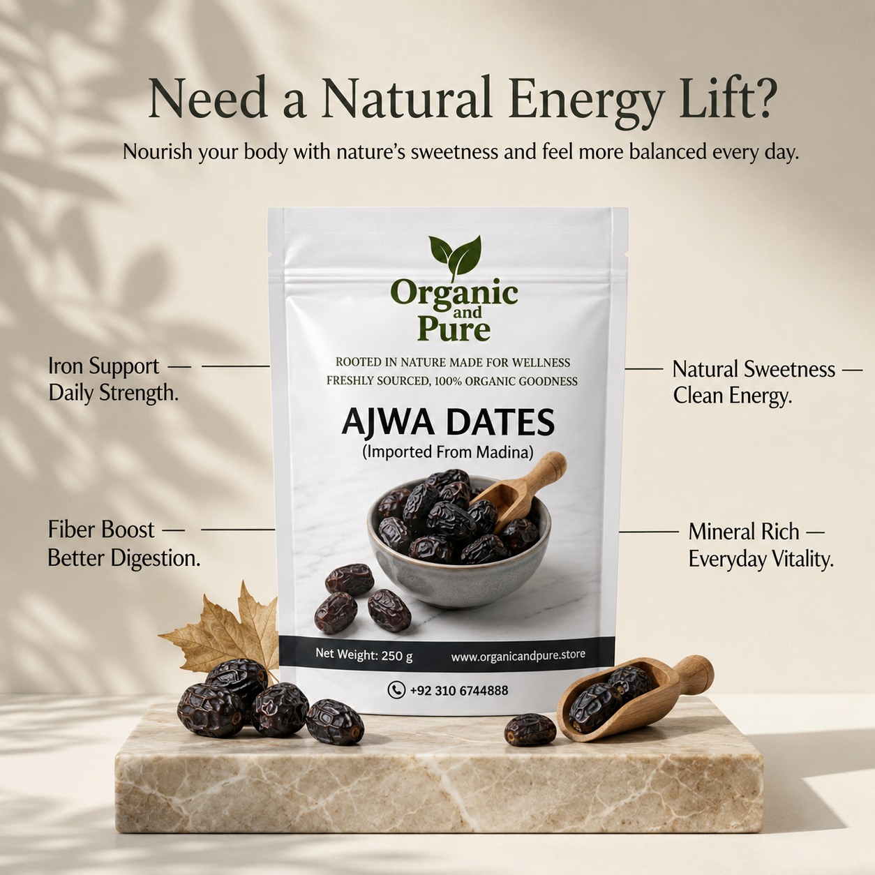 Premium Ajwa Dates ( 1kg Pack ) Imported from Madina