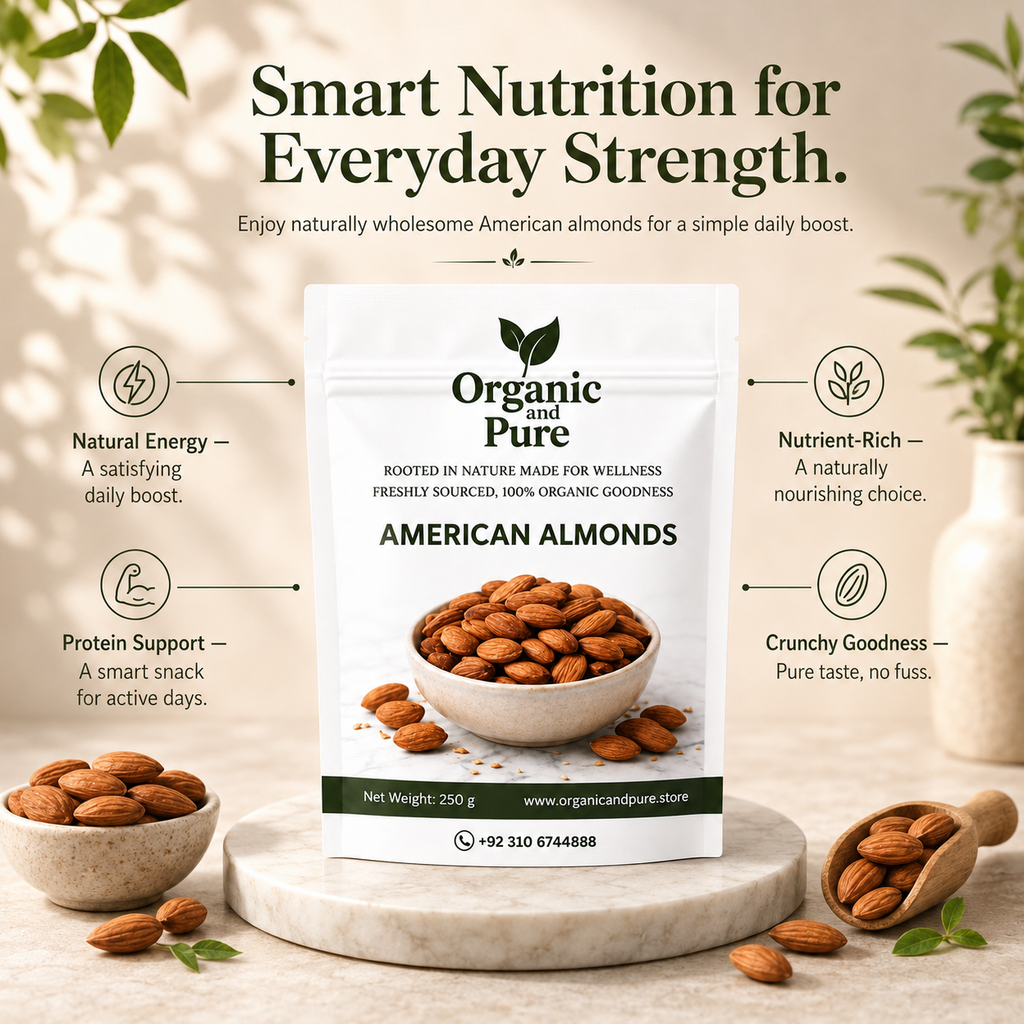 Pure American Almonds Badam Giri (250gm pack)
