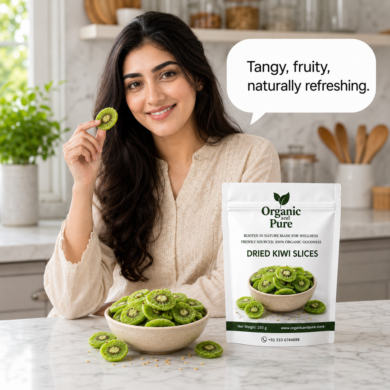 Premium Dried Kiwi Slices ( 250gm Pack )
