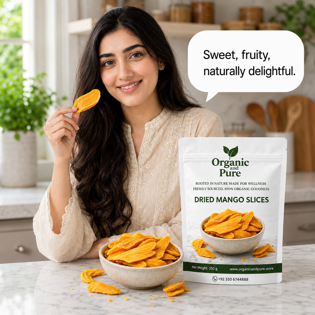 Premium Dried Mango Slices ( 250gm Pack )