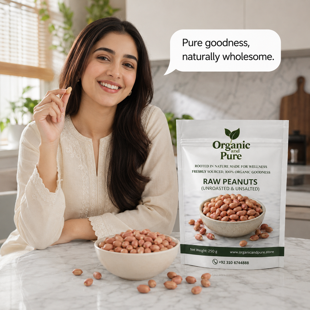 Premium Raw Peanuts: Unroasted and Unsalted - 1kg Pack